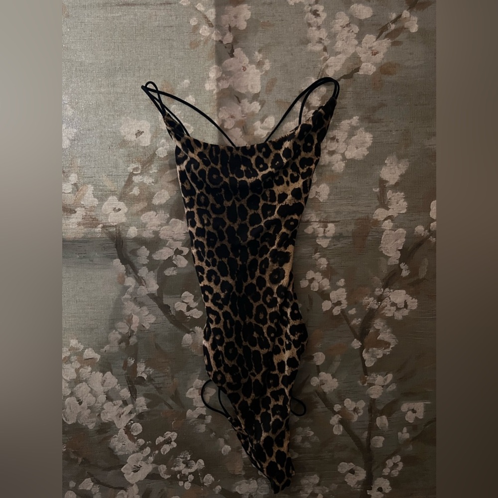 Shein Cheetah Open Back Bodysuit